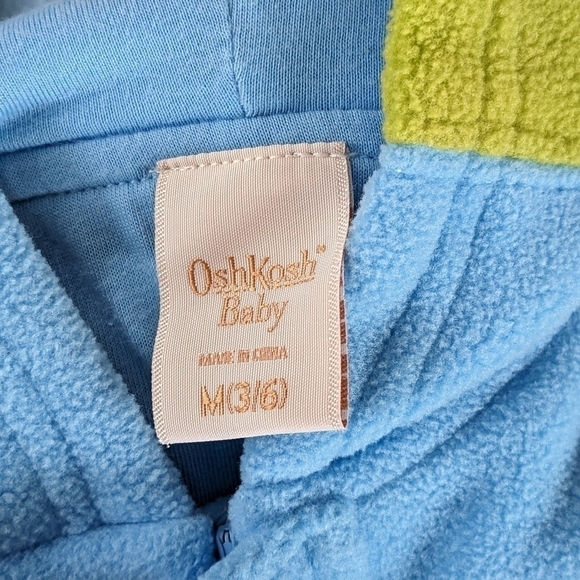 Oshkosh Fleece Stripe Bunting Snowsuit 3-6m - Picture 5 of 6